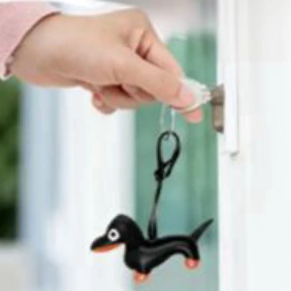 Dachshund, Black Faux Leather Dog Bag Charm, NEW
